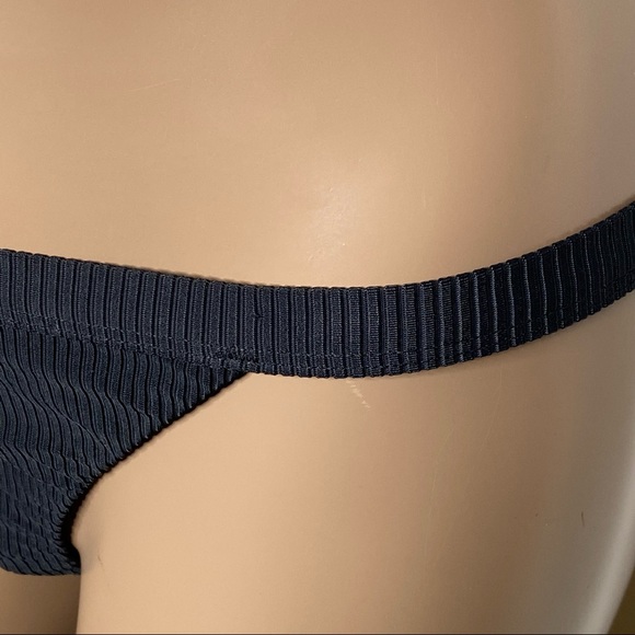 Nike Ribbed Solid Color Logo Bikini Swim Bottom - Picture 3 of 3